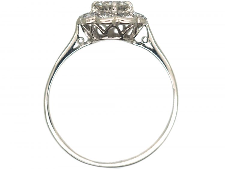 Edwardian Platinum, Diamond Daisy Cluster Ring