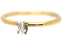 18ct Gold & Diamond Baguette Ring