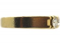 French 18ct Gold & Diamond Three Stone Ring