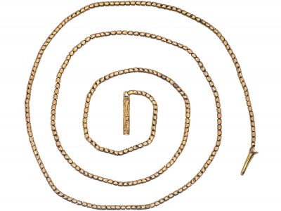 Victorian 15ct Gold Snake Chain with Barrel Clasp