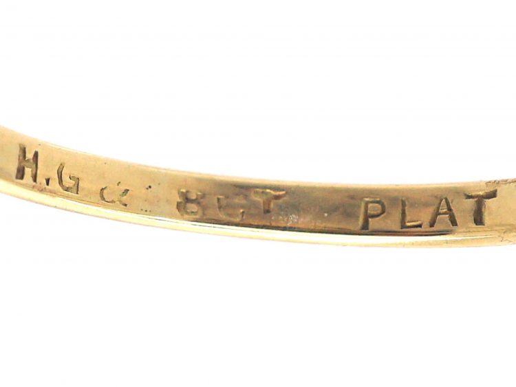 Art Deco 18ct Gold & Platinum, Sapphire & Diamond Ring