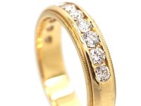 14ct Gold & Diamond Line Ring