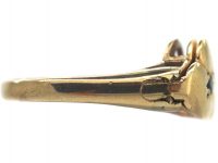 9ct Gold Double Heart Ring that Opens