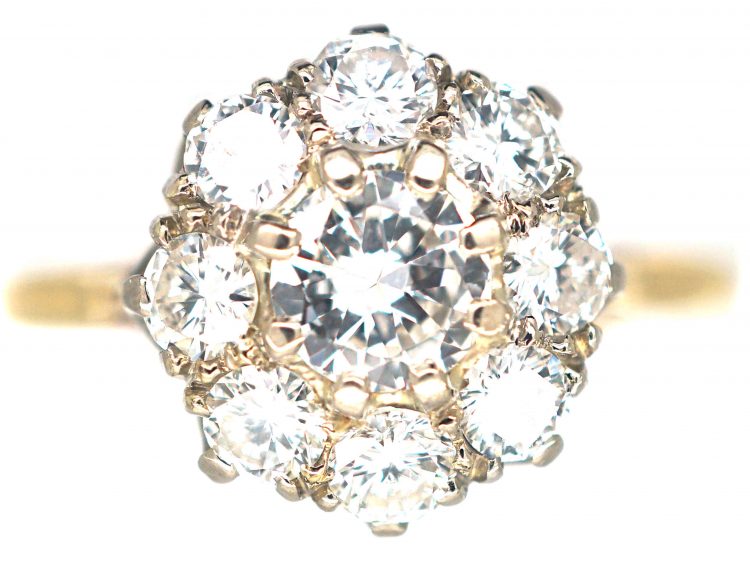 18ct Gold, Diamond Cluster Ring