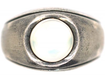 Silver Moonstone Ring