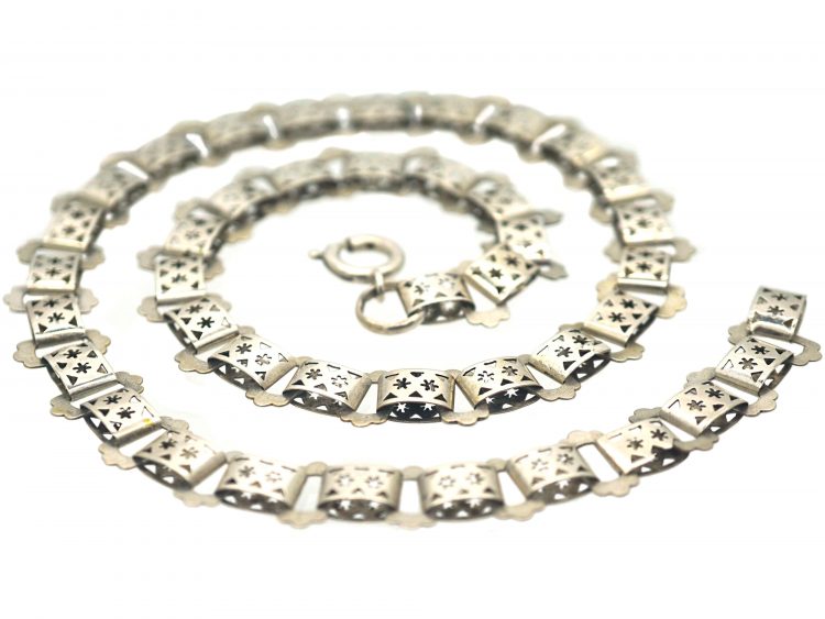 Victorian Silver Ornate Collar