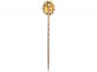 Victorian 15ct Gold Tie Pin set with a Rose Diamond