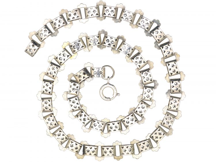 Victorian Silver Ornate Collar