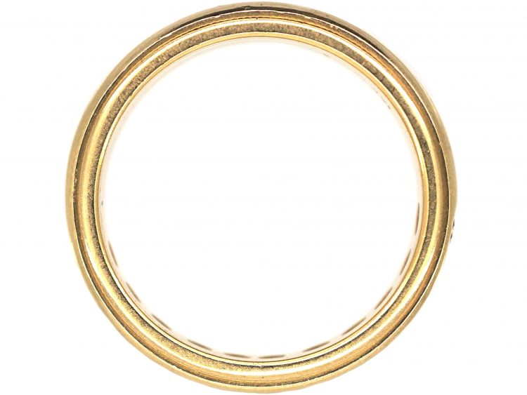14ct Gold & Diamond Line Ring