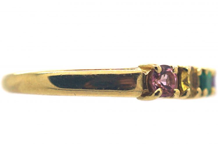Edwardian 18ct Gold Ring set with Gemstones that Spell Dearest