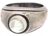Silver Moonstone Ring
