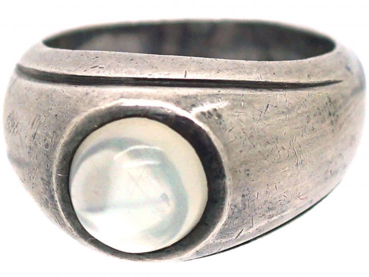 Silver Moonstone Ring