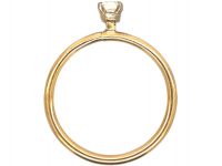 18ct Gold & Baguette Claw Set Diamond Ring
