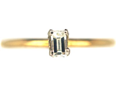 18ct Gold & Diamond Baguette Ring
