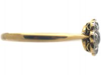 Edwardian 18ct Gold & Platinum, Diamond Daisy Cluster Ring