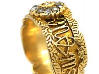 19th Century 18ct Gold Zodiac & 1811 Comet Ring set with Rose Diamonds