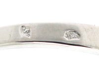 French Art Deco 18ct White Gold Ring set with Five Diamonds