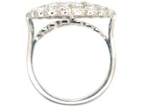 18ct White Gold Large Diamond Cluster Ring