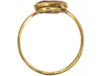 Art Nouveau 9ct Gold Citrine Twist Ring