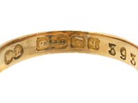 Edwardian 18ct Gold Knot Ring set with Three Diamonds