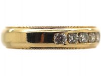 14ct Gold & Diamond Line Ring