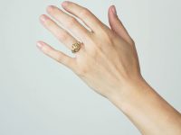 Edwardian 18ct Gold Knot Ring set with Three Diamonds