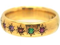 Edwardian 22ct Gold Acrostic Ring set with Gemstones that Spell Regard