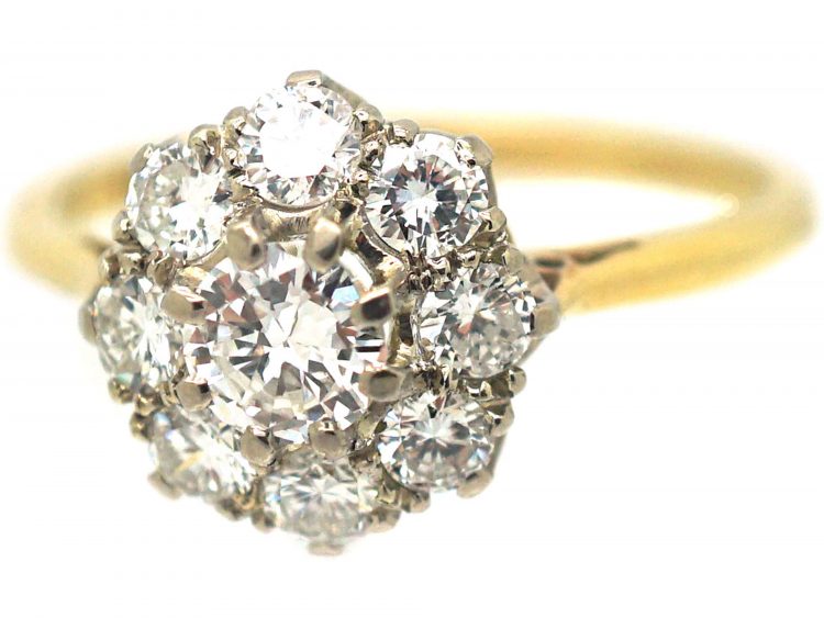 18ct Gold, Diamond Cluster Ring