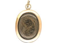 Victorian 15ct Gold Oval Locket with Turquoise Blue Enamel & Natural Split Pearls