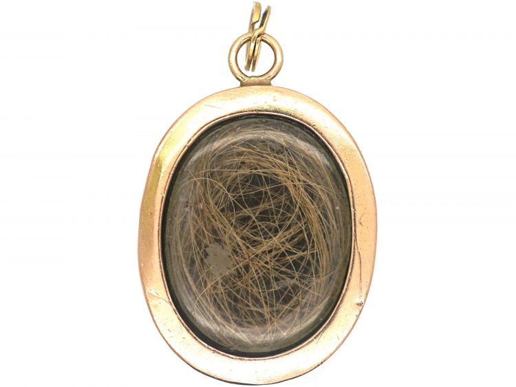 Victorian 15ct Gold Oval Locket with Turquoise Blue Enamel & Natural Split Pearls
