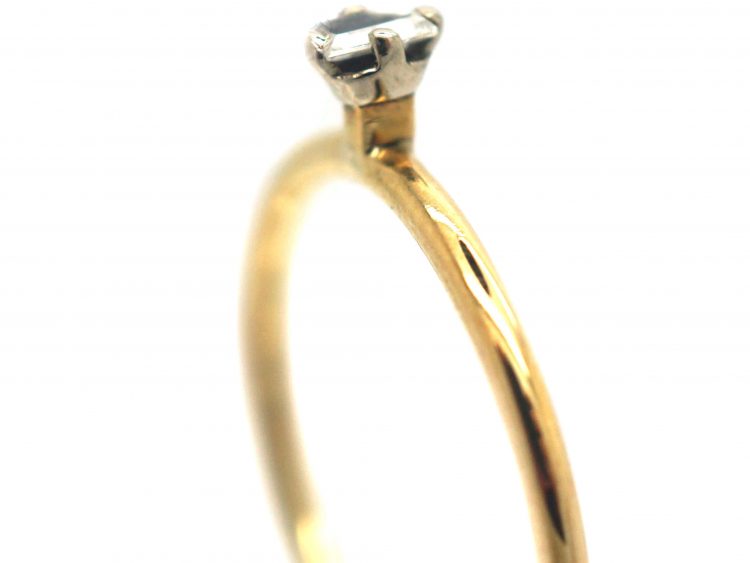 18ct Gold & Diamond Baguette Ring