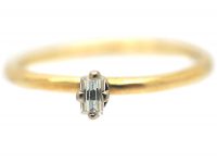 18ct Gold & Diamond Baguette Ring