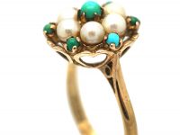 1960s 9ct Gold Pearl & Turquoise, 