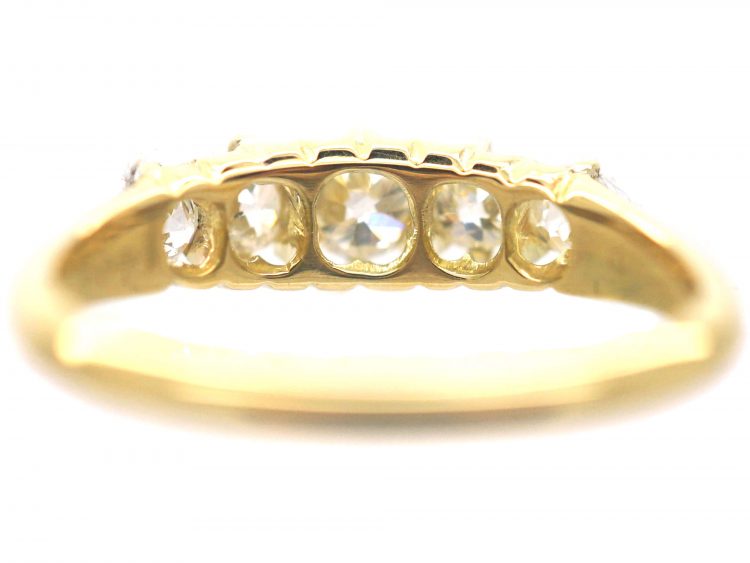 Victorian 18ct Gold Five Stone Diamond Ring