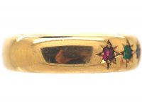 Edwardian 22ct Gold Acrostic Ring set with Gemstones that Spell Regard