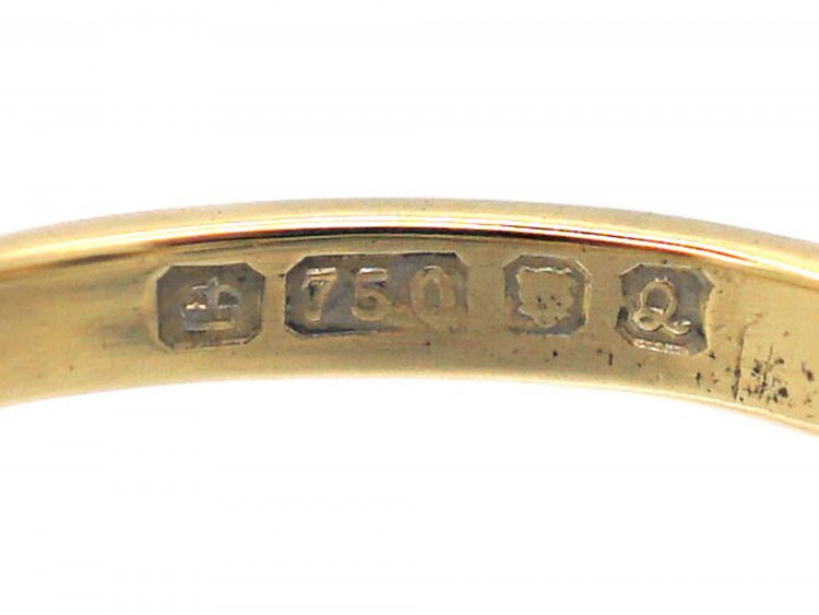 18ct Gold Sapphire & Diamond Three Stone Ring