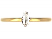 18ct Gold Ring set with a Baguette Diamond