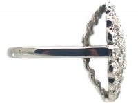 18ct White Gold Large Diamond Cluster Ring