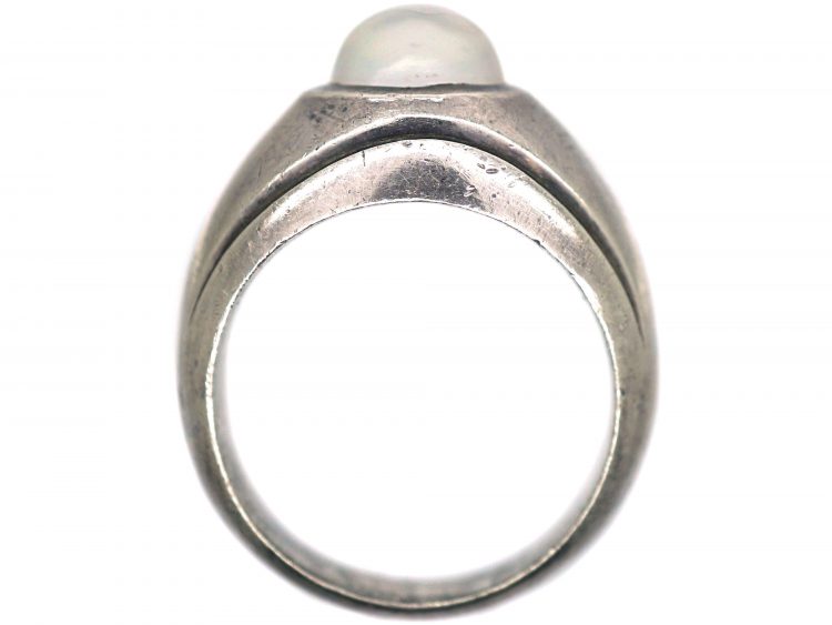 Silver Moonstone Ring