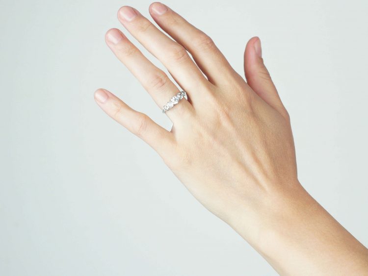 Art Deco 18ct White Gold Five Stone Diamond Ring