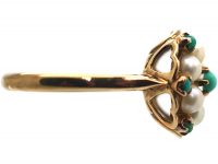 1960s 9ct Gold Pearl & Turquoise, 