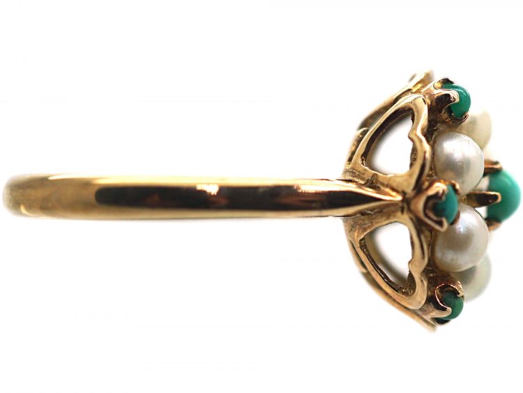 1960s 9ct Gold Pearl & Turquoise, 