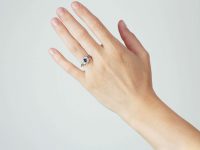 Edwardian 18ct Gold, Sapphire & Diamond Cluster Ring