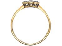 Edwardian 18ct Gold & Platinum, Diamond Daisy Cluster Ring