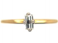 Slim 18ct Gold & Baguette Diamond Ring