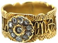 19th Century 18ct Gold Zodiac & 1811 Comet Ring set with Rose Diamonds