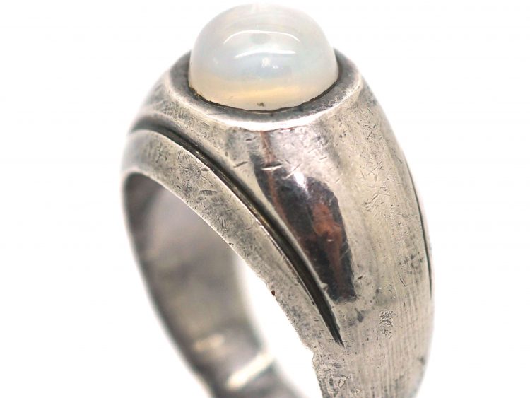 Silver Moonstone Ring
