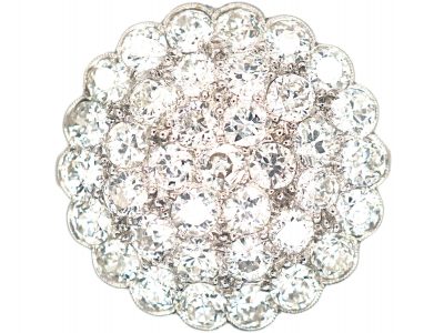 18ct White Gold Large Diamond Cluster Ring