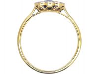 Edwardian 18ct Gold & Platinum, Sapphire & Diamond Oval Cluster Ring