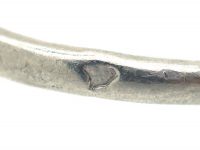 French Art Deco, Platinum & Diamond Solitaire Ring with Diamond Set Shoulders